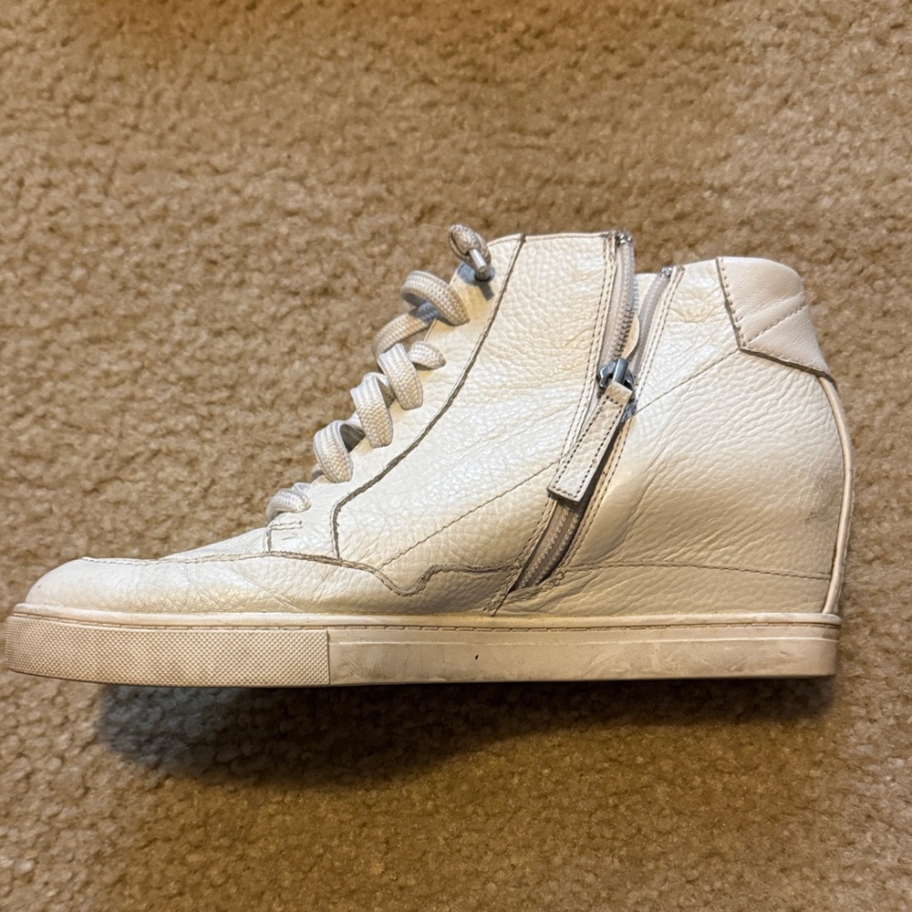 Paolo White High-Top Sneakers with Studs - Picture 6 of 7
